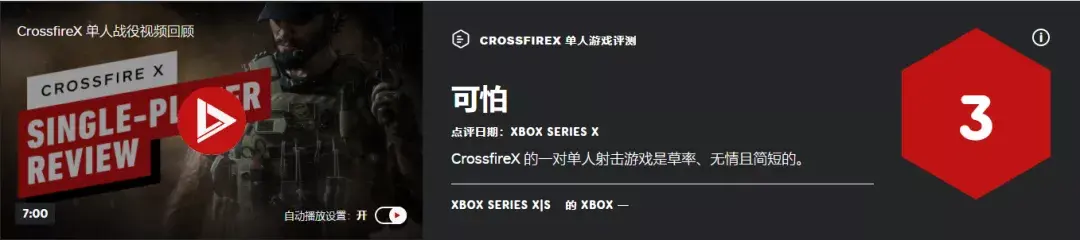 《穿越火线X》评测：CFX的单人战役草率且简短